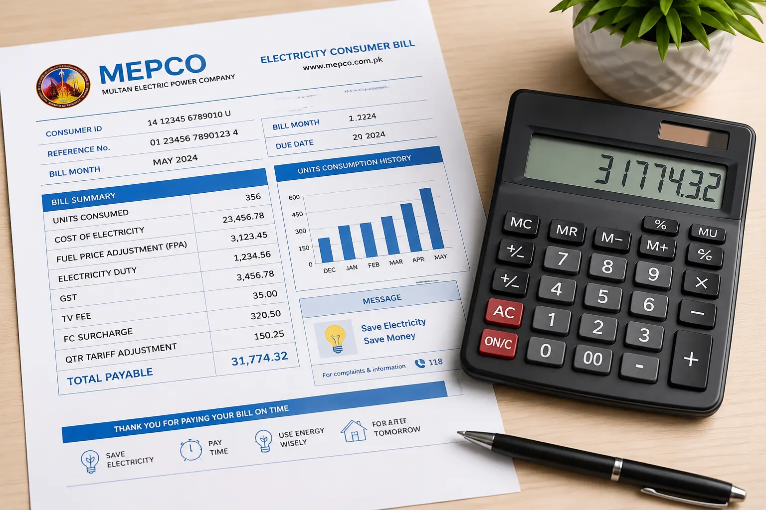 mepco bill taxes