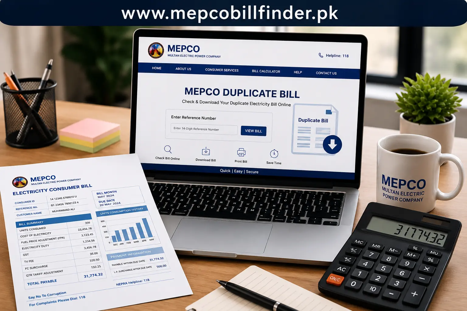 mepco duplicate bill